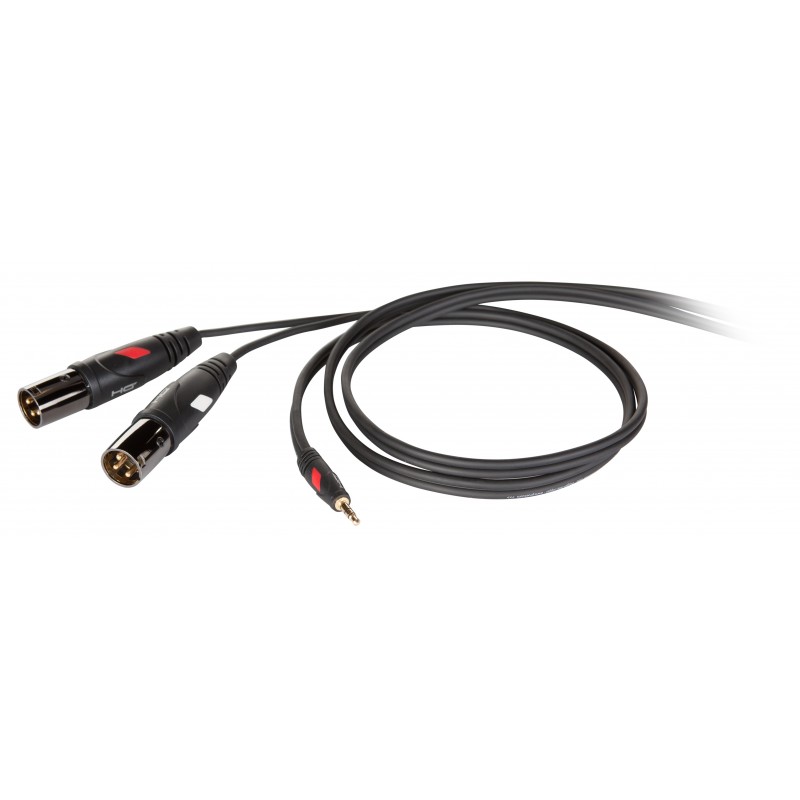 DIE HARD DHG595LU3 Gold Series kabel Jack 3.5 stereo - 2x XLRm 3m